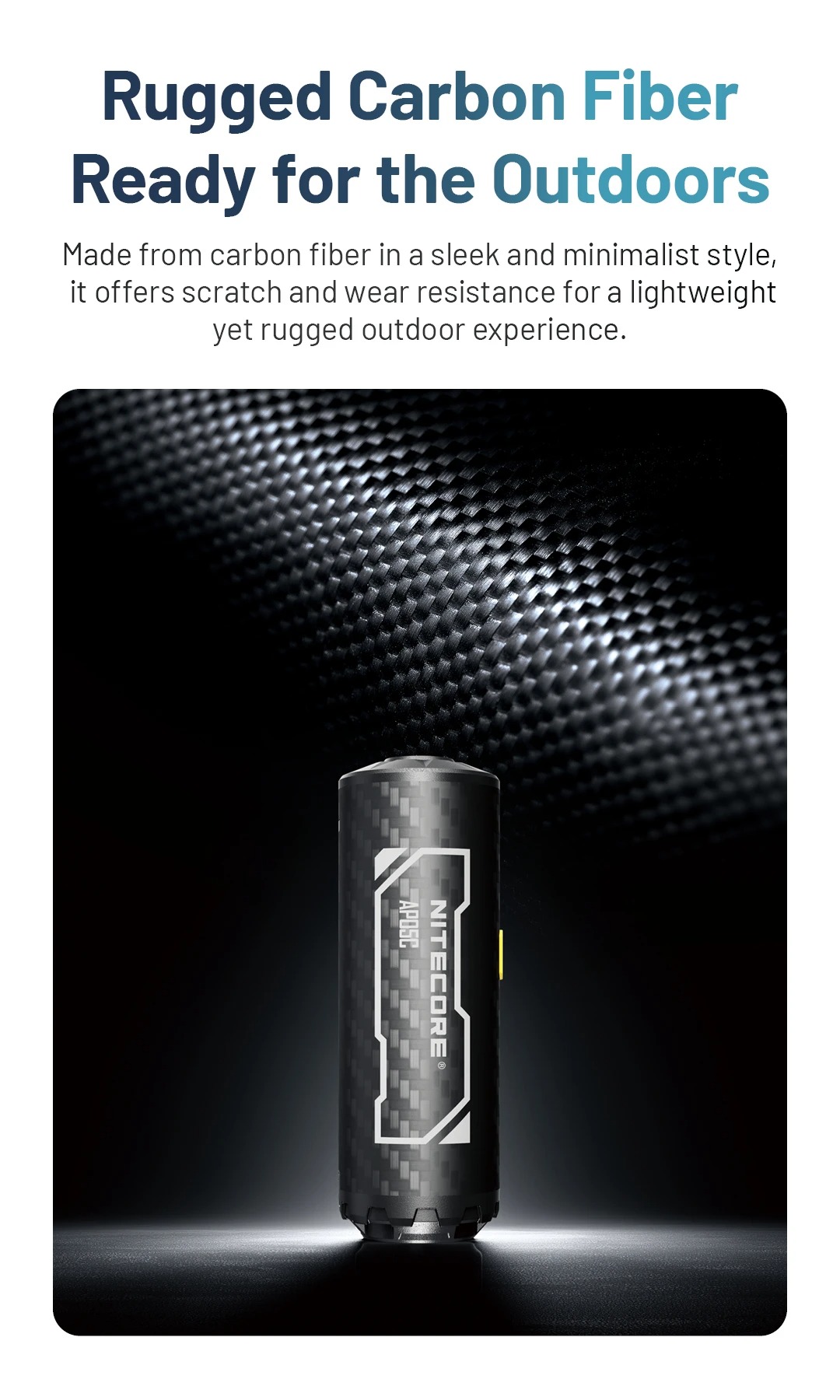 Gambar produk NITECORE Pompa Angin Elektrik Portable Air Pump Carbon Fiber 2.7 kPa - AP05C