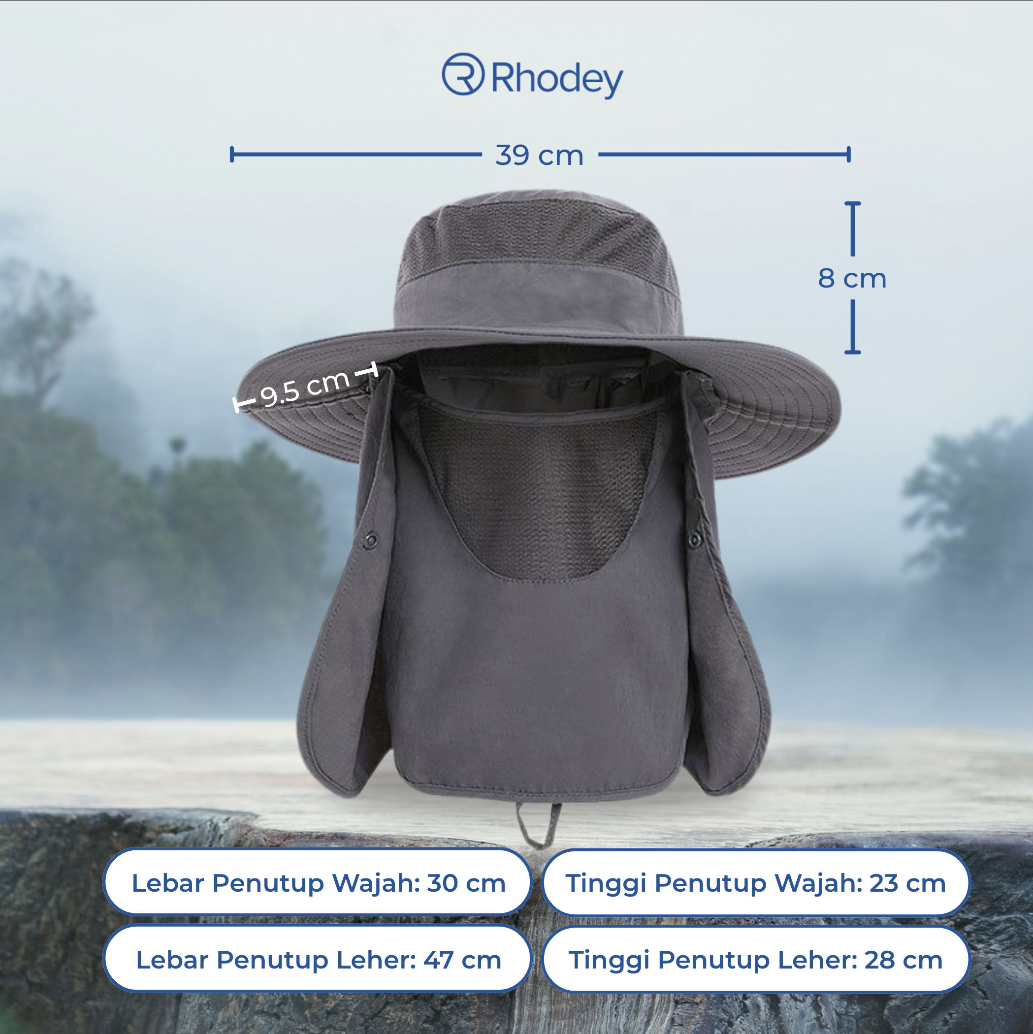 Gambar produk Rhodey Topi Rimba Outdoor Anti UV Waterproof Boonie Hat Nylon - GL012