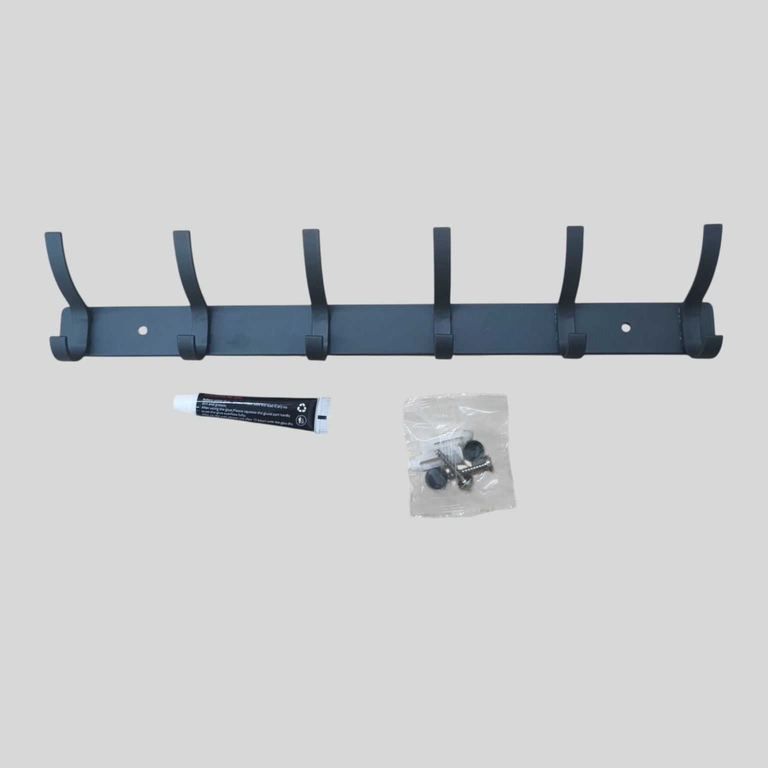 Gambar produk HARVOR Gantungan Dinding Tempel Puch Waterproof Aluminum Alloy 6 Hook - HA6