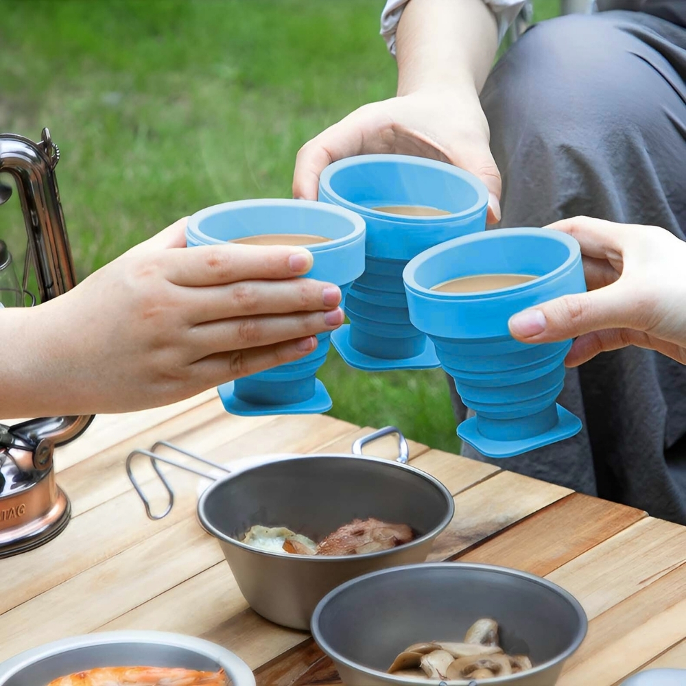 Gambar produk Gelas Lipat Silikon Foldable Cup with Strap 200ml - GYBL559