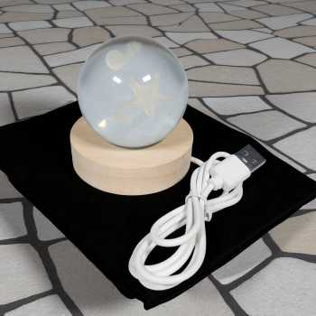 Gambar produk LazySpace Lampu Tidur Bola Kristal 3D RGB USB 1.5W Starfish - LS660