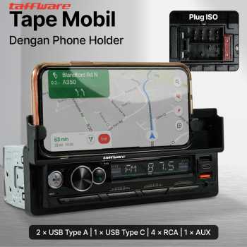 Gambar produk Taffware Tape Mobil Audio MP3 Player Bluetooth USB with Phone Holder - HL81