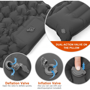 Gambar produk LISM Kasur Matras Angin Manual Sleeping Pad Waterproof Single - LS18Z