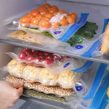 Gambar produk DMJ Plastik Vacuum Makanan Reusable Storage Bag BPA Free 10 PCS 30x34cm - D400
