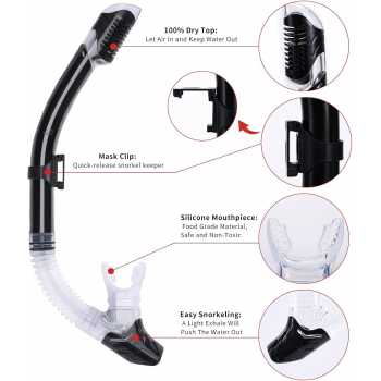 Gambar produk UDO Kacamata Selam Snorkeling Tempered Glass Diving Googgles Unisex - U-16