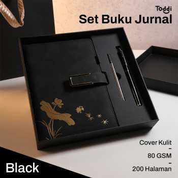 Toddi Set Buku Jurnal Leather Notebook Diary 80GSM 200 Halaman - JG663