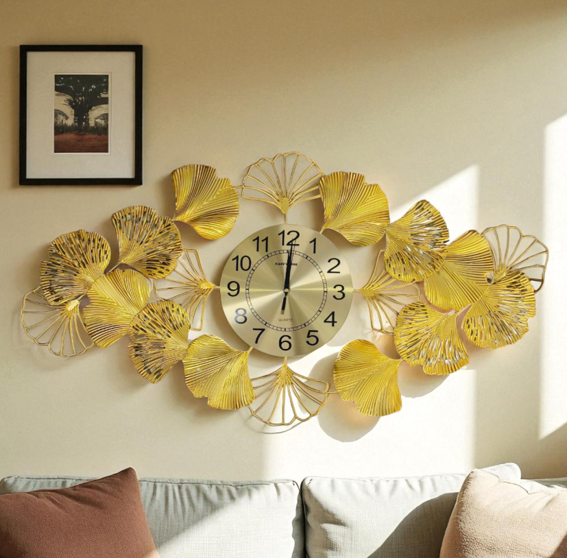 Gambar produk TaffHOME Jam Dinding Quartz Iron Luxury European Style 98cm - LZ4
