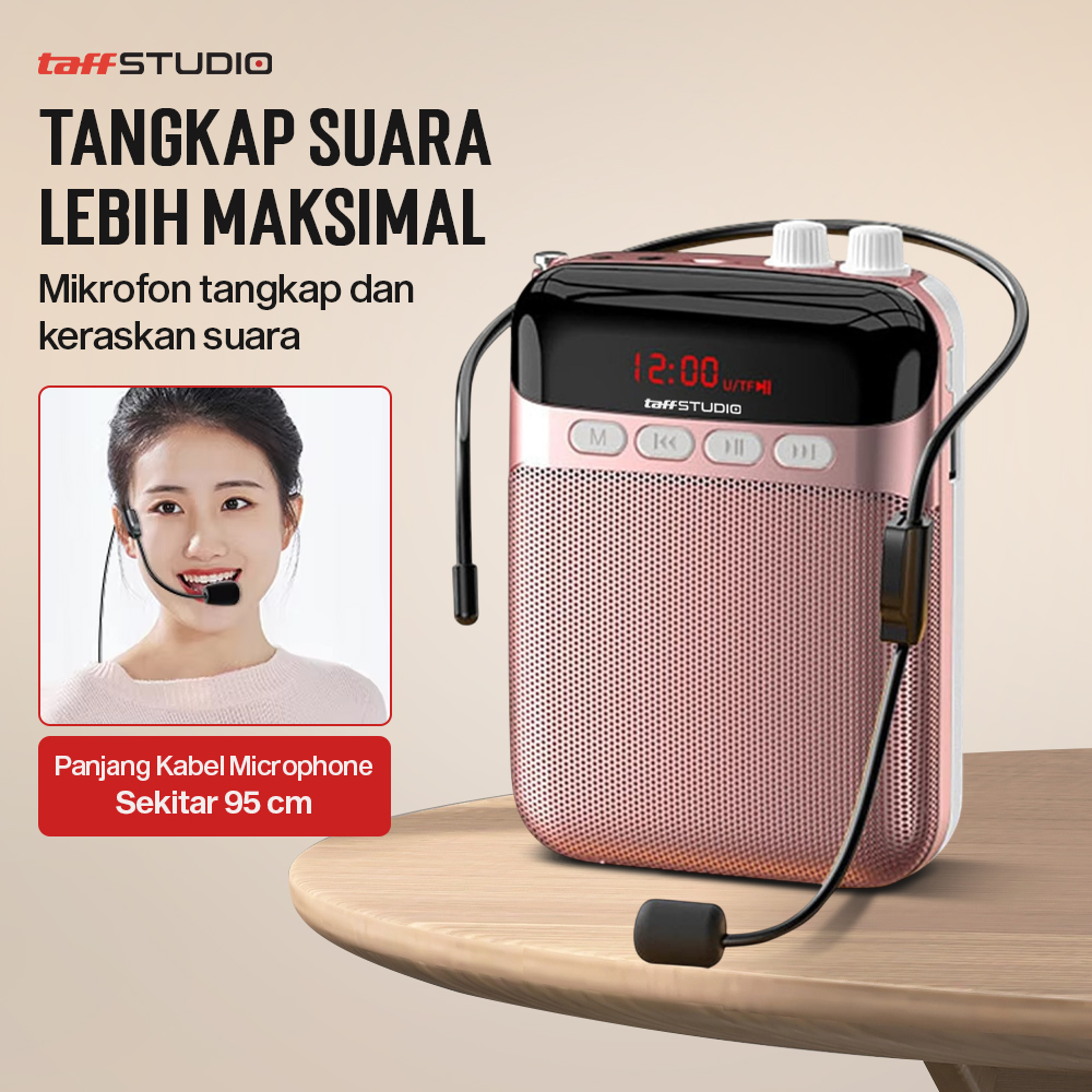 Gambar produk TaffSTUDIO Speaker Pinggang Bluetooth Voice Amplifier Wireless 8W - S26