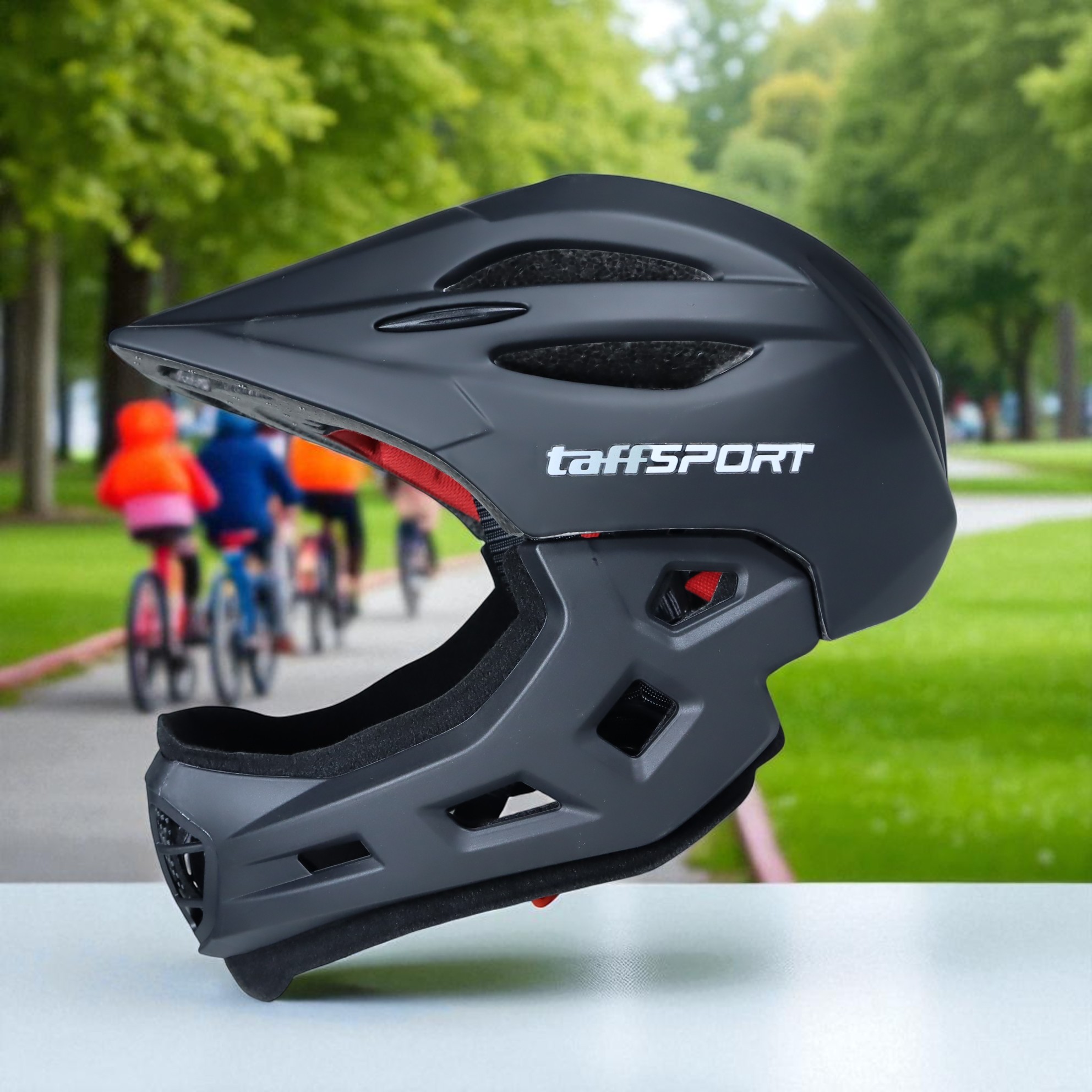 Gambar produk TaffSPORT Helm Modular Sepeda Anak Full Face Bike Size S - CHF78