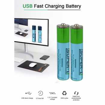 Gambar produk YEEKEEN Baterai Rechargeable AAA dan AA USB Type C 1.5V 1PCS 750 mWh - MB231