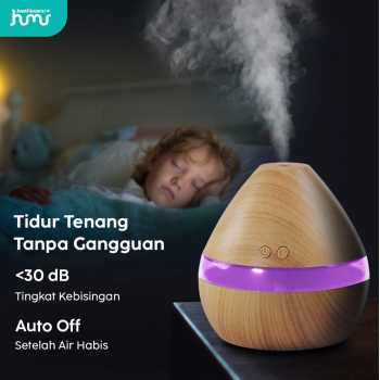 Gambar produk Taffware HUMI Air Humidifier Mini Ultrasonic Aroma Diffuser LED 300ml - H218