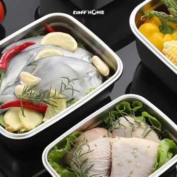 Gambar produk TaffHOME Kotak Makan Anti Tumpah Reguler Lunch Box Stainless Steel 304 1500ml - Slyz52