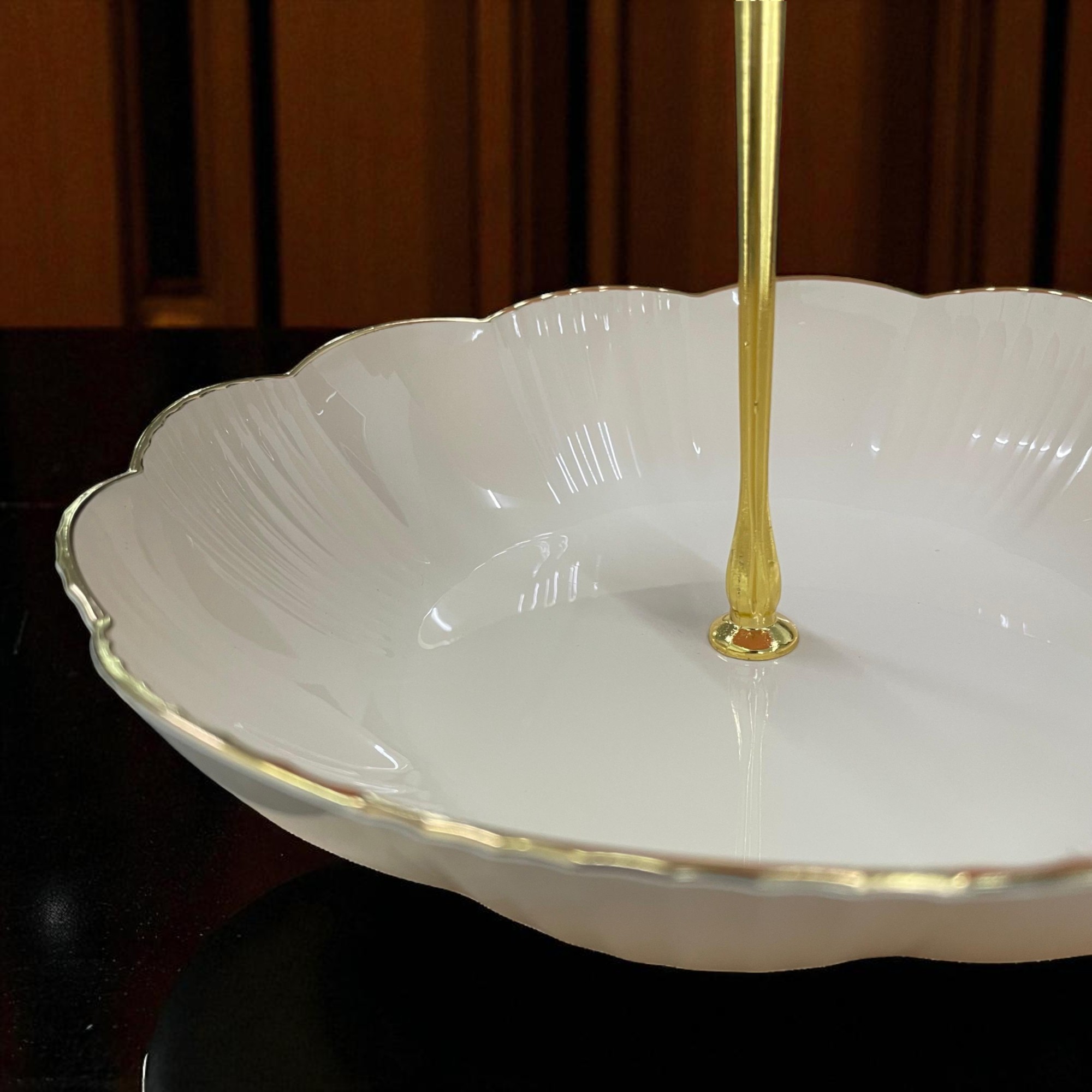 Gambar produk AXOX Rak Kue Susun 2 Tingkat Plate Dessert Cake Fruit Tray Plastic PP - AX-155