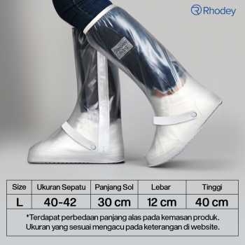 Gambar produk Rhodey Jas Hujan Sepatu Anti Air Shoes Cover PVC Zipper with Reflector L - H-212