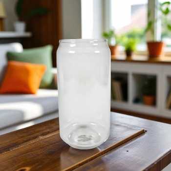 Gambar produk One Two Cups Gelas Kaca Aesthetic Kopi Teh Can Shaped Glass 550ml - CXX186