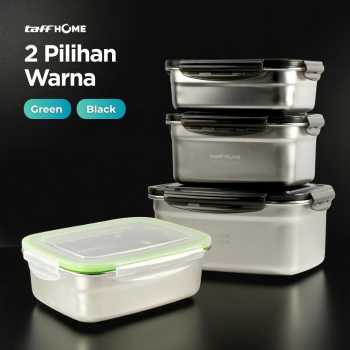 Gambar produk TaffHOME Kotak Makan Anti Tumpah Reguler Lunch Box Stainless Steel 304 550ml - Slyz52