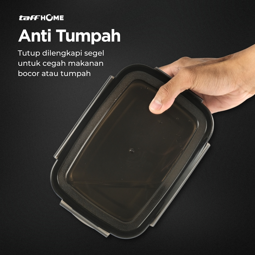 Gambar produk TaffHOME Kotak Makan Anti Tumpah Reguler Lunch Box Stainless Steel 304 1500ml - Slyz52