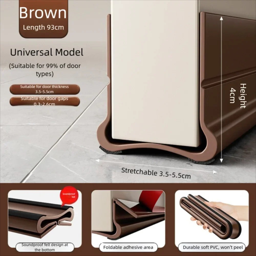 Gambar produk HOMLY Lis Penghalang Serangga Debu Bawah Pintu Door Bottom Seal 93cm - H93