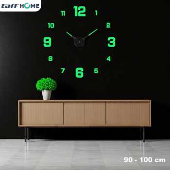 TaffHOME Jam Dinding Besar DIY Glow in The Dark 90-100cm - JM-03