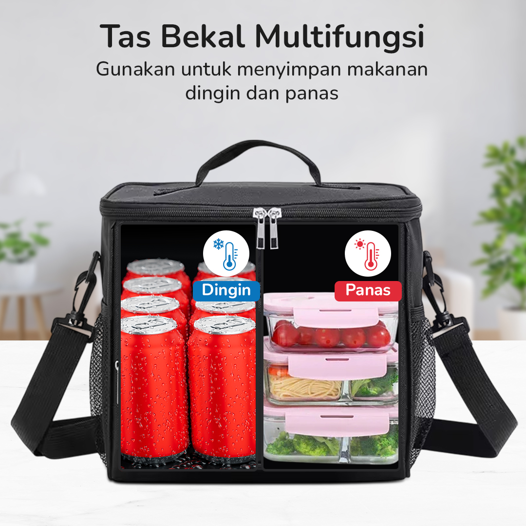Gambar produk MYLO Tas Bekal Tahan Panas Dingin Insulated Cooler Bag 27.5x20x22.5cm - M457A