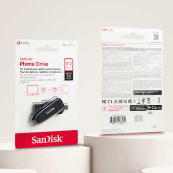 Gambar produk SanDisk Dual-Interface Phone Drive Android USB Type C 3.2 Gen 1 512GB - SDDDC6