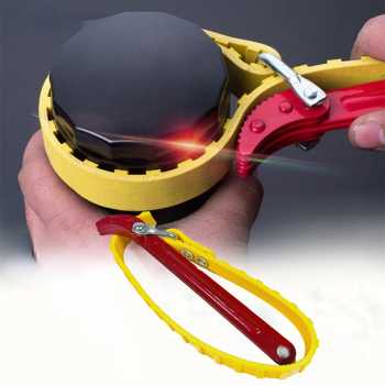 Puluoen Alat Pembuka Pipa Filter Belt Wrench Puller Strap 8 Inch - SR-1149