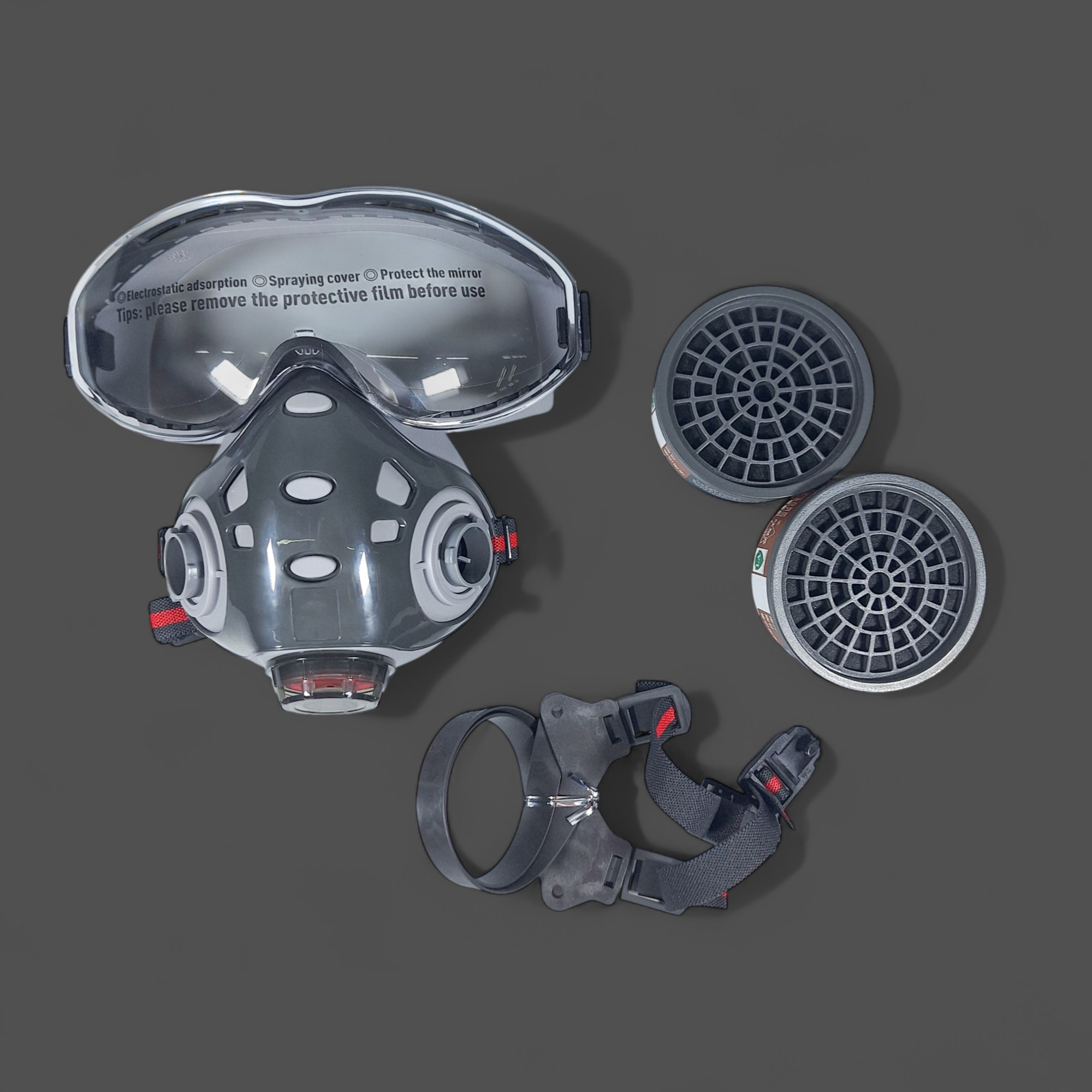 Gambar produk ASL Masker Gas Respirator Full Face with Activated Carbon Filter - 8200