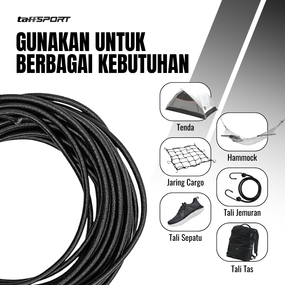 Gambar produk TaffSPORT Tali Paracord Tenda Camping Adventure 7 Core 4mm 31M - SS01