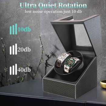 Gambar produk ZOEJOE Watch Winder Pemutar Jam Tangan Otomatis 3 Mode 2 Slot - W136T