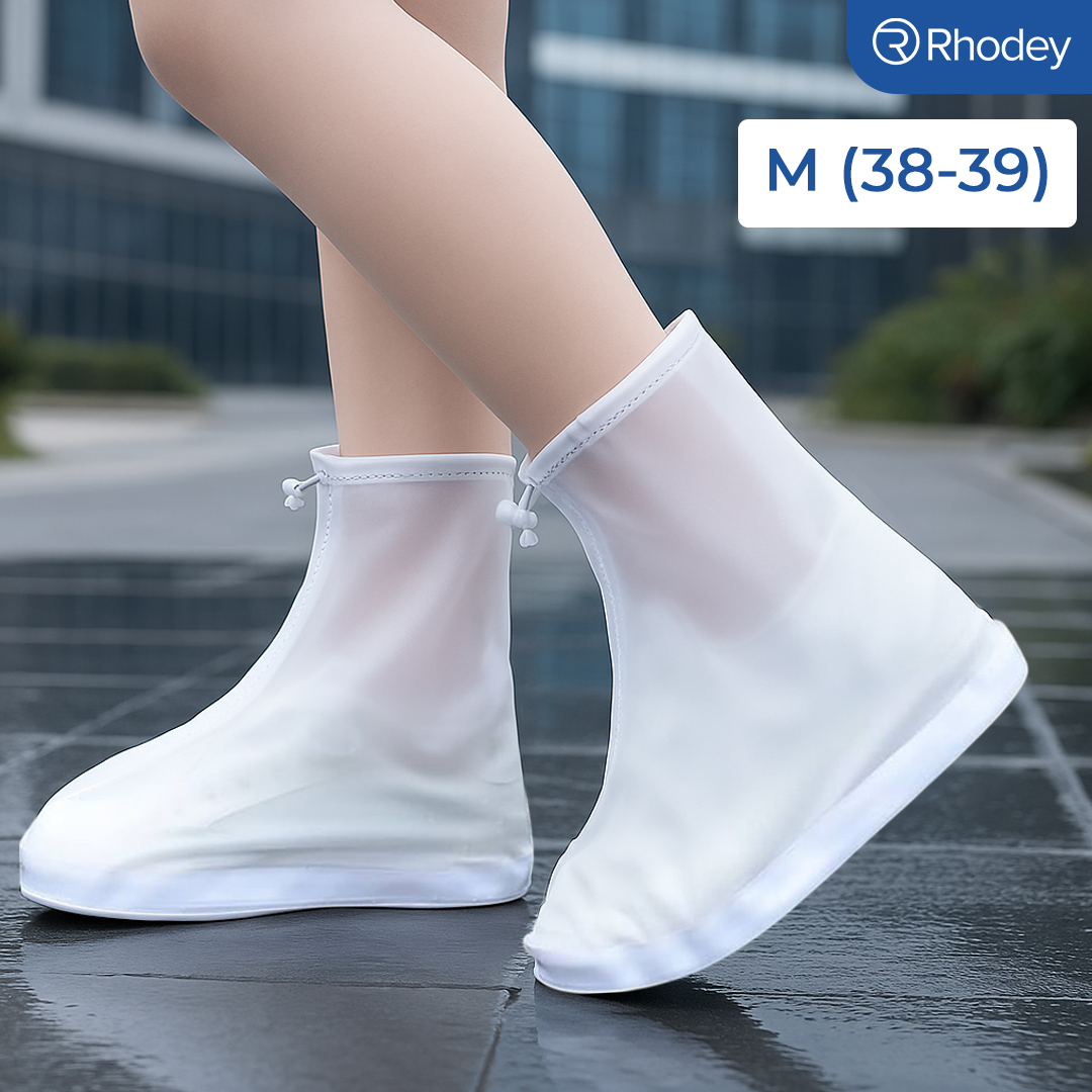 Gambar produk Rhodey Jas Hujan Sepatu Anti Air Shoes Cover PVC with Zipper M 38-39 - FV031