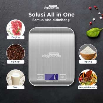 Gambar produk Taffware Digipounds Timbangan Dapur Mini Digital Scale 5kg 1g - Z1S