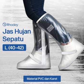 Gambar produk Rhodey Jas Hujan Sepatu Anti Air Shoes Cover PVC Zipper with Reflector L - H-212