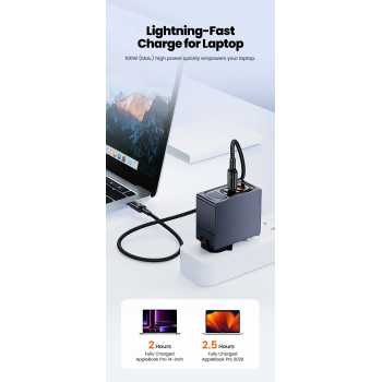 Gambar produk Toocki Kabel Data USB Type-C Multifungsi Fast Charging RGB 20V 6A 100W 1.8M - TQ-X45