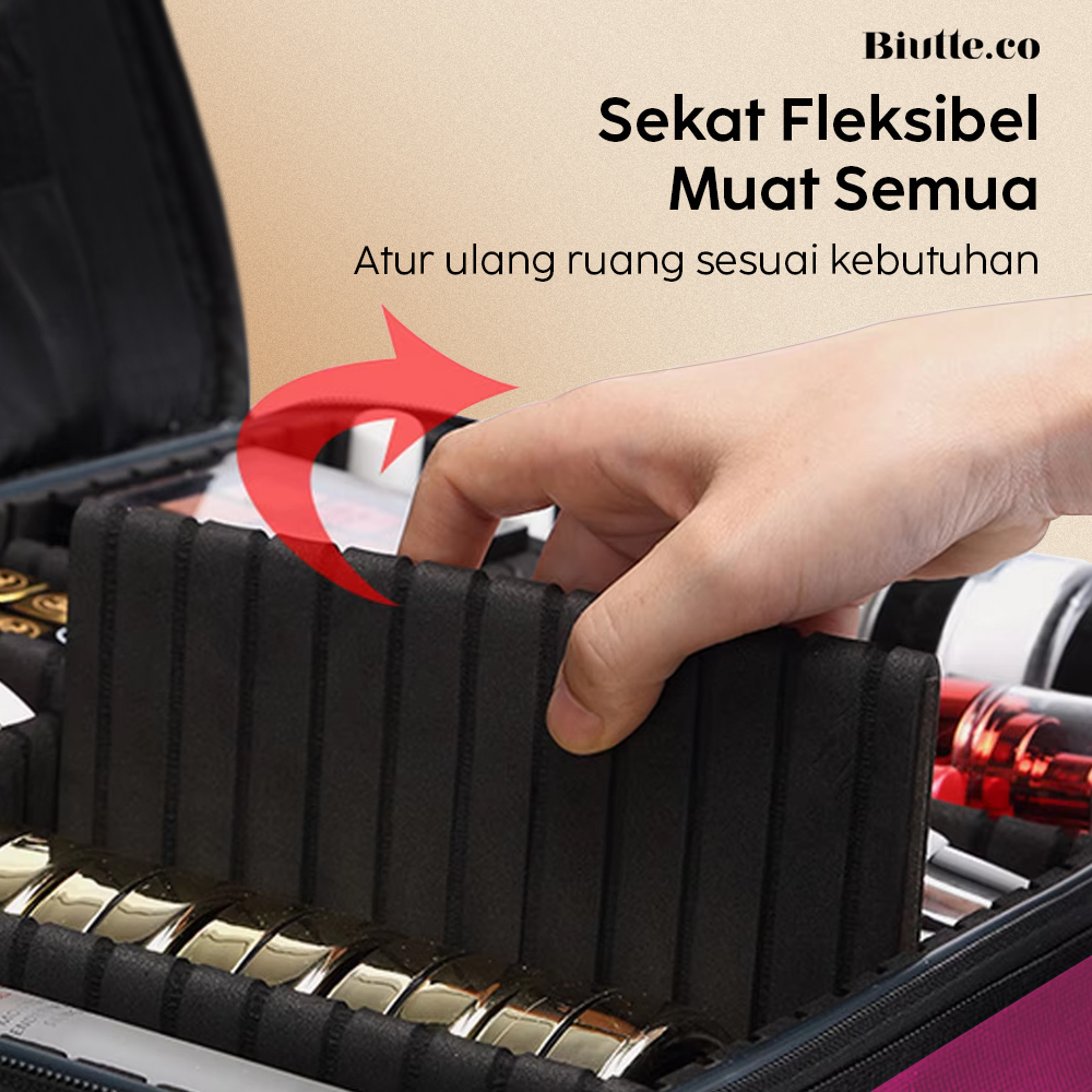 Gambar produk Biutte.co Tas Kosmetik Make Up Travel Organizer Bag Wanita 40x29x14cm - X3235