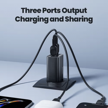 Gambar produk Toocki Kepala Charger USB Fast Charging Multi Port PD QC 4.0 GaN 65W - TCT65-22EU