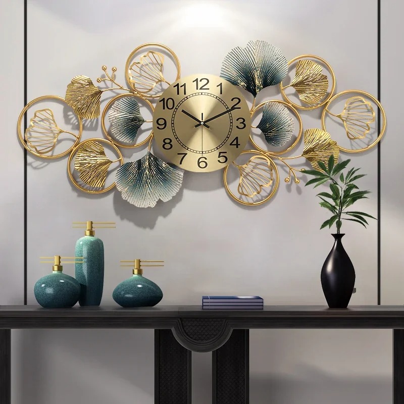 Gambar produk TaffHOME Jam Dinding Dekorasi Quartz Luxury European Style 40x90cm - 2283