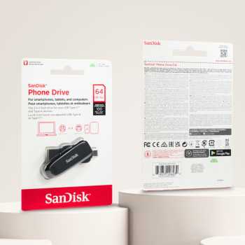 Gambar produk SanDisk Dual-Interface Phone Drive Android USB Type C 3.2 Gen 1 64GB - SDDDC6