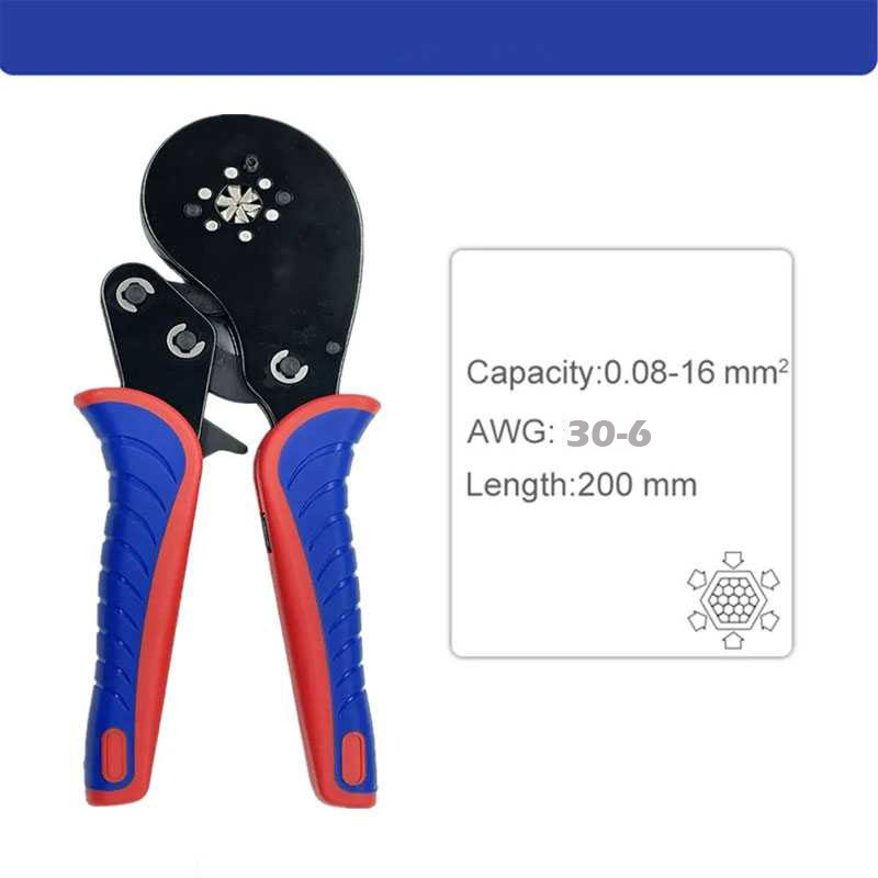 Gambar produk YEFYM Tang Tubular Terminal Crimping Tools Pliers 30-6 AWG 0.08-16mm2 - HSC10 16-6