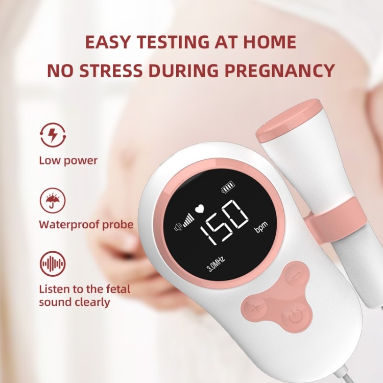 Gambar produk Jytop Alat Deteksi Jantung Janin Fetal Doppler LCD Heartrate - T505