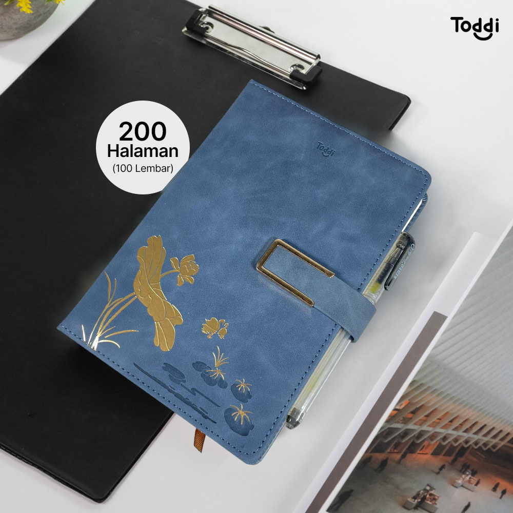 Gambar produk Toddi Buku Jurnal Leather Notebook Diary A5 80GSM 200 Halaman - TD663