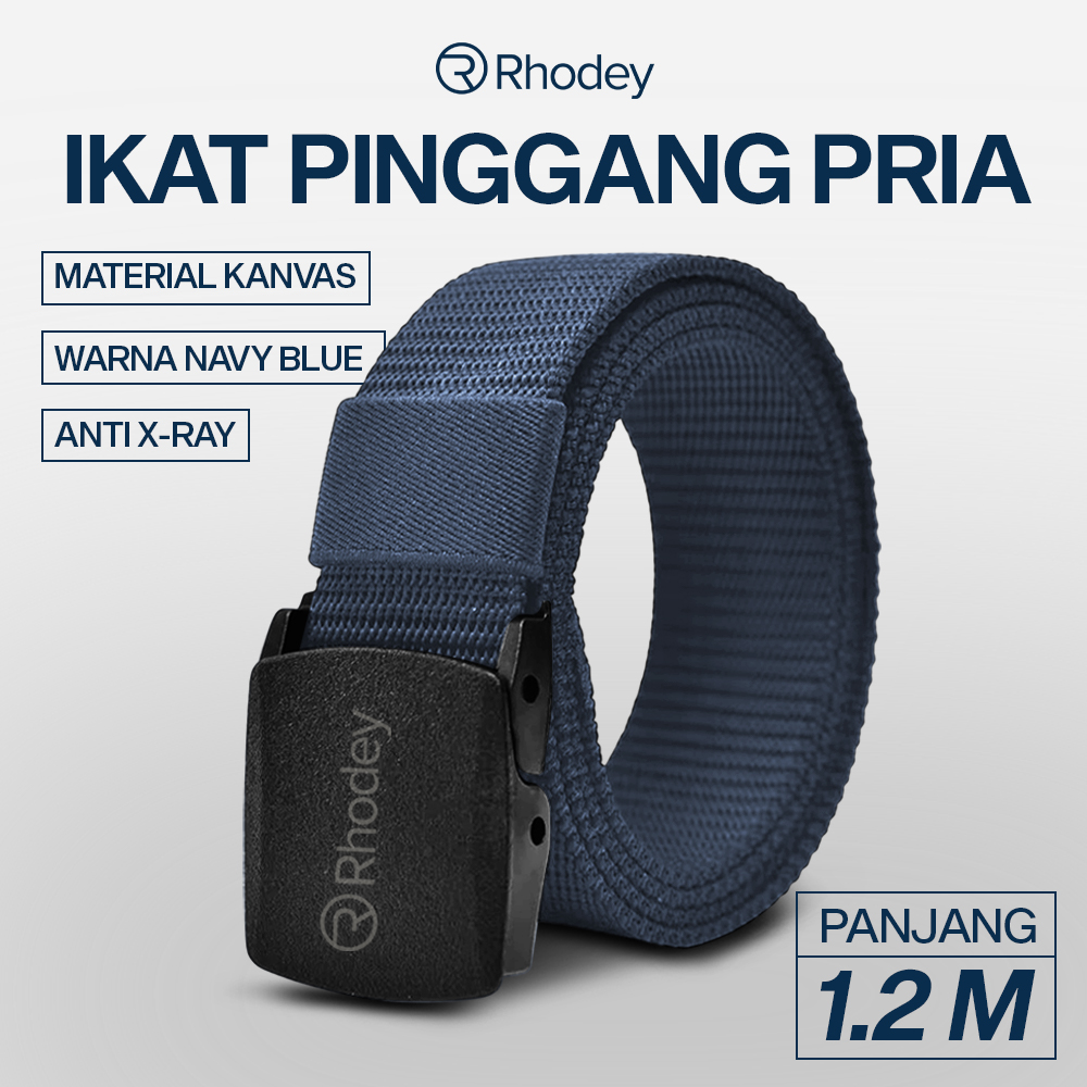 Gambar produk Rhodey Tali Ikat Pinggang Pria Anti X-Ray Plastik Automatic Buckle - 899