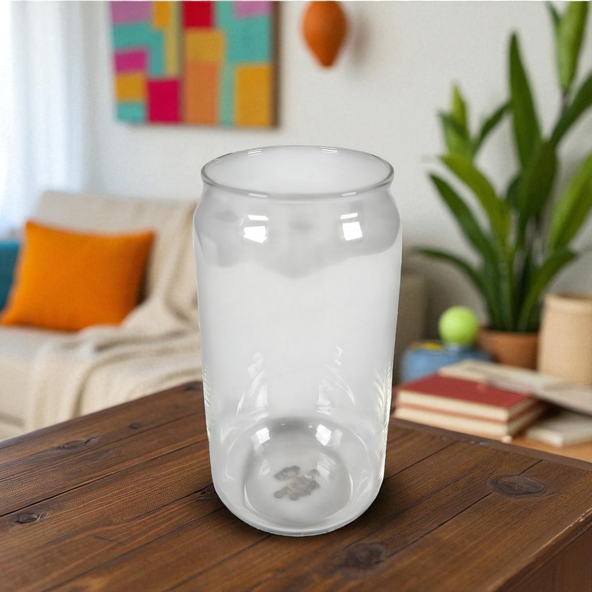 Gambar produk One Two Cups Gelas Kaca Aesthetic Kopi Teh Can Shaped Glass 550ml - CXX186