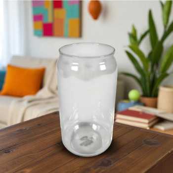 Gambar produk One Two Cups Gelas Kaca Aesthetic Kopi Teh Can Shaped Glass 550ml - CXX186