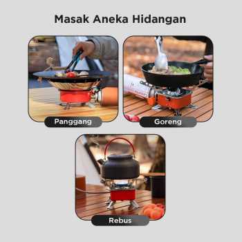 Gambar produk KOVAB Kompor Gas Portable Mini Lipat Outdoor Ultralight Camping Stove - K-202