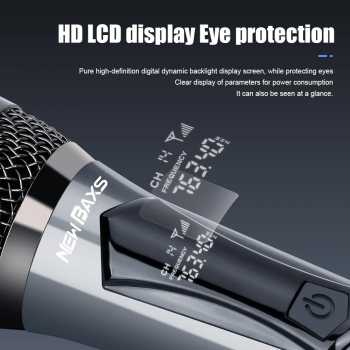 Gambar produk New Baxs Mikrofon Karaoke Wireless Cardioid Microphone 2.4G 600mAh - SU602