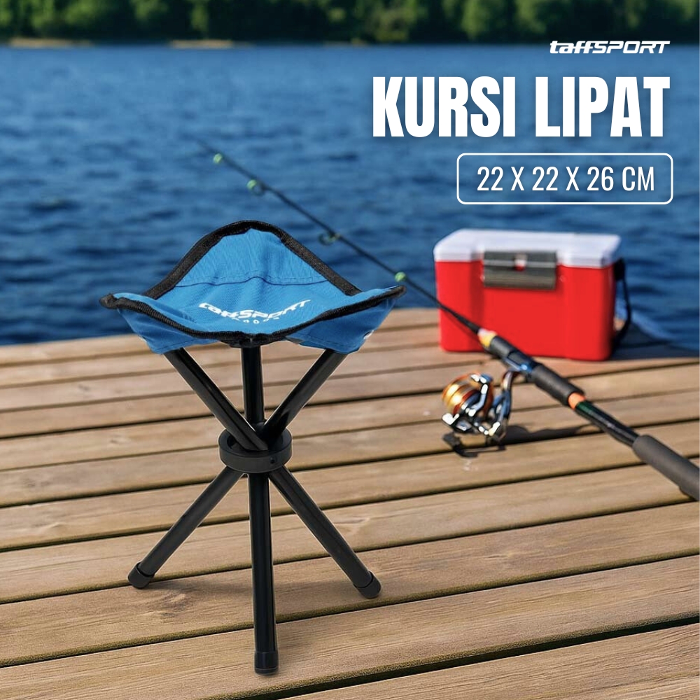 Gambar produk TaffSPORT Kursi Lipat Outdoor Mancing Portable Oxford Folding Chair - A0003
