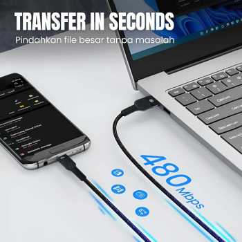 Gambar produk ESSAGER Kabel Data 3in1 Type C Micro Lighting Fast Charging 66W 1.2M - EXCMTL-XJ01