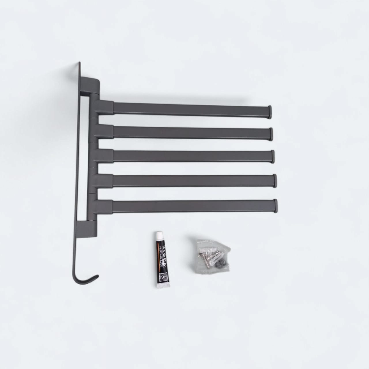 Gambar produk RUITHOE Gantungan Handuk Kamar Mandi Rotatable 5 Rod Swing Hanger - RT5