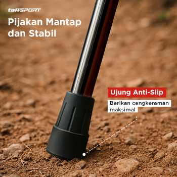 Gambar produk TaffSPORT Tongkat Hiking Lipat Trekking Pole Aluminium Alloy 92.5cm - Z4