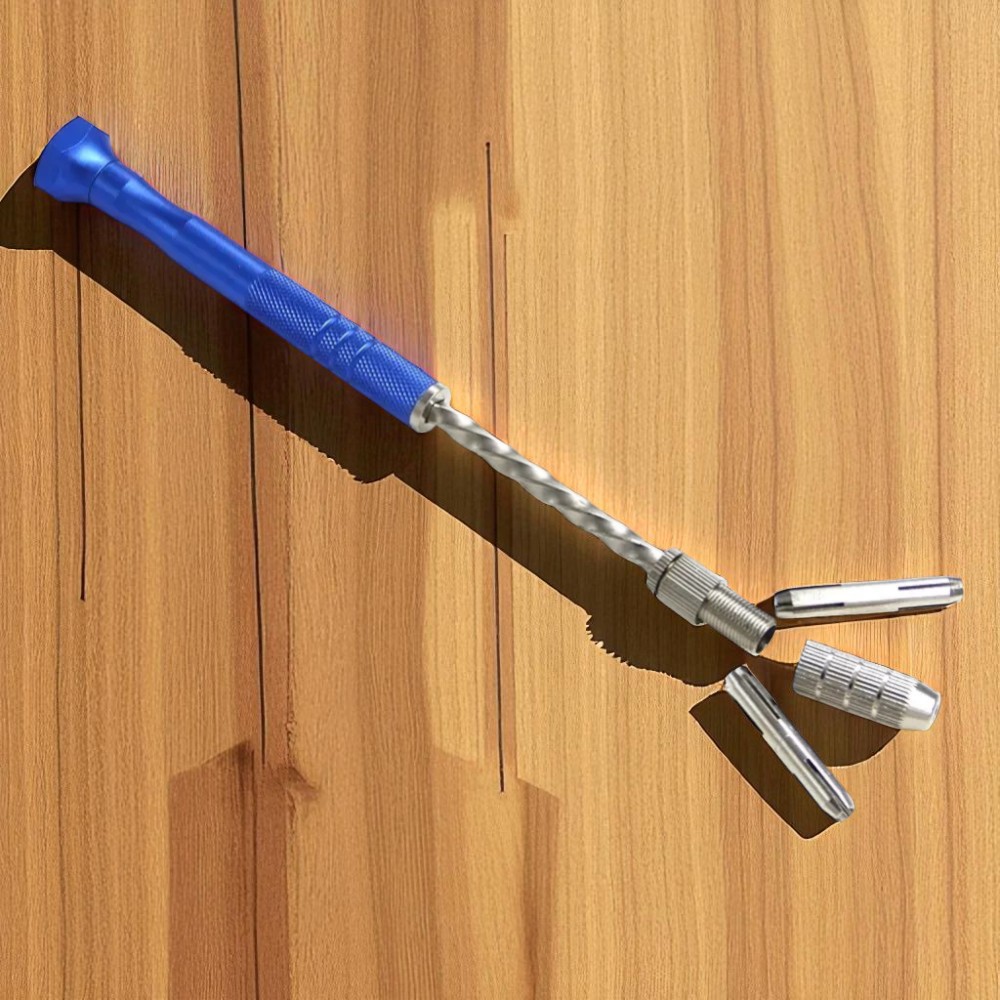 Gambar produk Blue Extended Semi-Automatic 0.5-3mm Hand Twist Drill with Drill bit - B-10